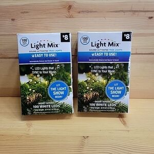 2 Box Light Mix Sound Responsive String Lights 100 Warm White LED  SYNC To Music